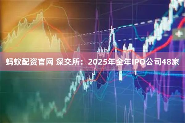 蚂蚁配资官网 深交所：2025年全年IPO公司48家