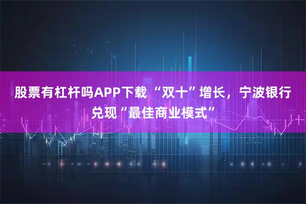 股票有杠杆吗APP下载 “双十”增长，宁波银行兑现“最佳商业模式”